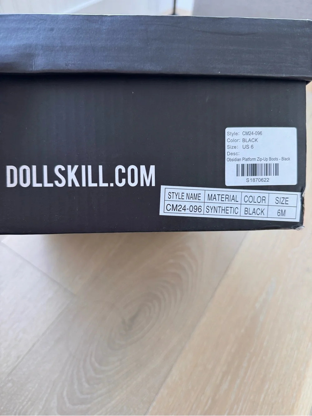 Dolls Kill Black Platform Combat Boots - Brand New in Box